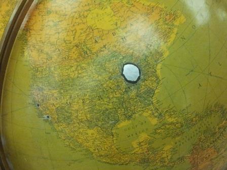 Globe at the Detroit Public Library